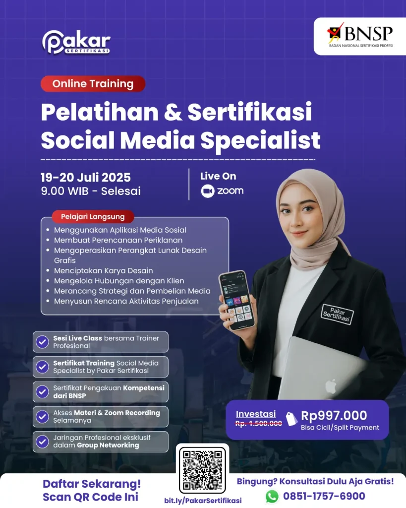 Sertifikasi BNSP Social Media Specialist